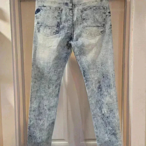 South Pole Skinny Distressed Light Wash Jeans Mens Size 34 - Picture 3 of 11